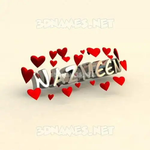 nazmeen in In Love style - 3D name wallpaper