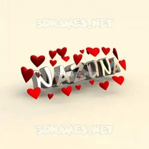 nazuna in In Love style - 3D name wallpaper