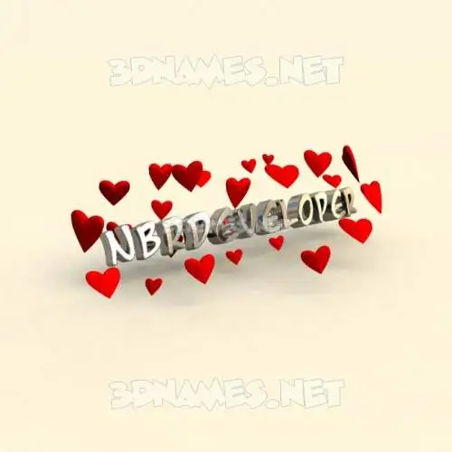 nbrdeveloper in In Love style - 3D name wallpaper