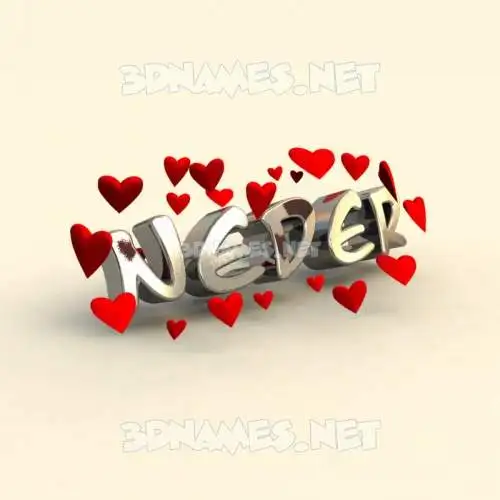 neder in In Love style - 3D name wallpaper