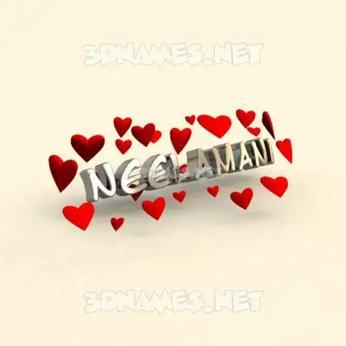 neelamani in In Love style - 3D name wallpaper