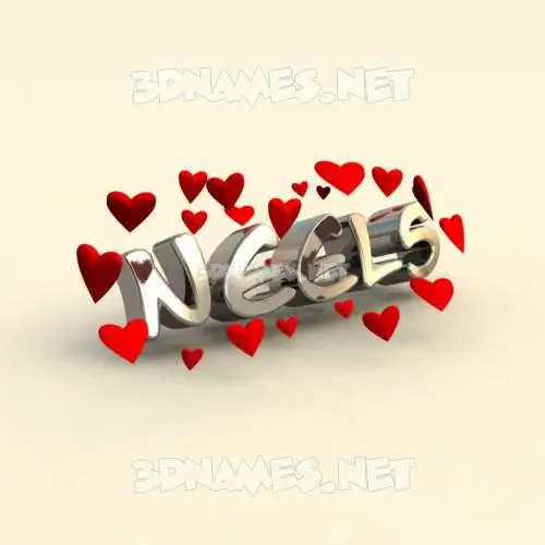 neels in In Love style - 3D name wallpaper neels in In Love style - 3D name wallpaper