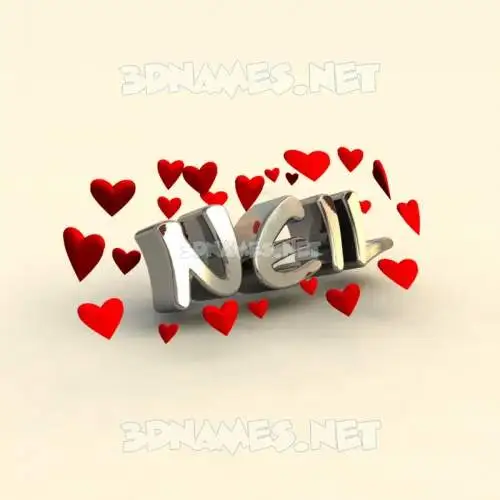 neil in In Love style - 3D name wallpaper neil in In Love style - 3D name wallpaper