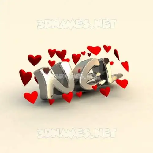 nel in In Love style - 3D name wallpaper nel in In Love style - 3D name wallpaper