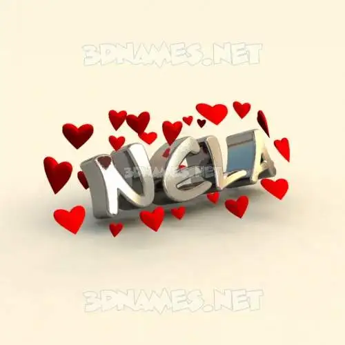 nela in In Love style - 3D name wallpaper nela in In Love style - 3D name wallpaper