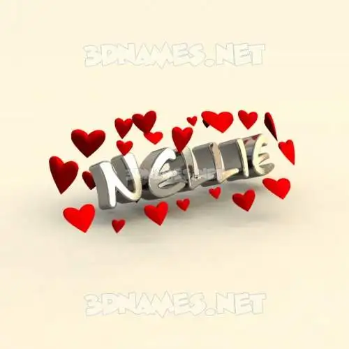 nellie in In Love style - 3D name wallpaper nellie in In Love style - 3D name wallpaper