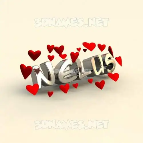 nelus in In Love style - 3D name wallpaper nelus in In Love style - 3D name wallpaper