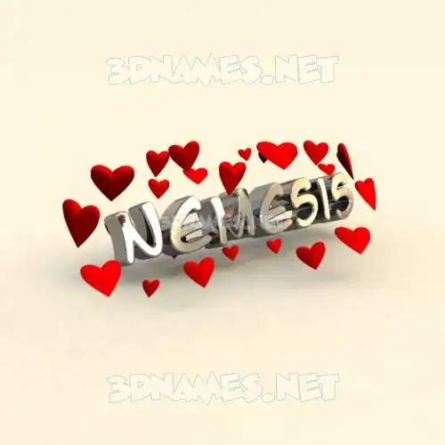 nemesis in In Love style - 3D name wallpaper