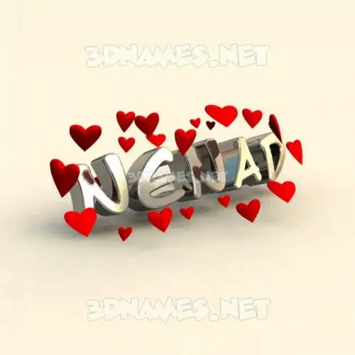 nenad in In Love style - 3D name wallpaper