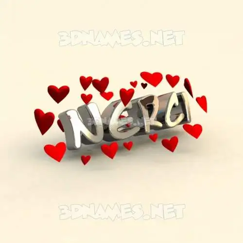 nerci in In Love style - 3D name wallpaper nerci in In Love style - 3D name wallpaper