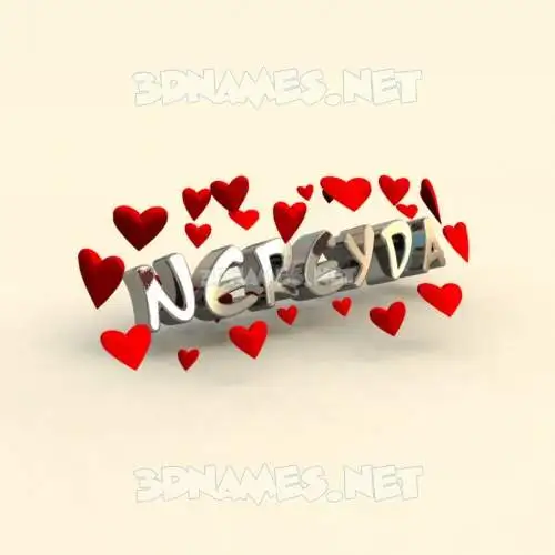 nereyda in In Love style - 3D name wallpaper