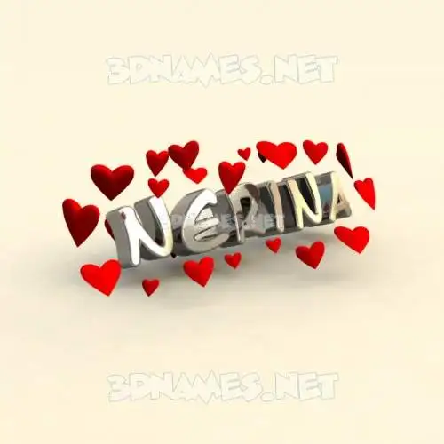 nerina in In Love style - 3D name wallpaper nerina in In Love style - 3D name wallpaper