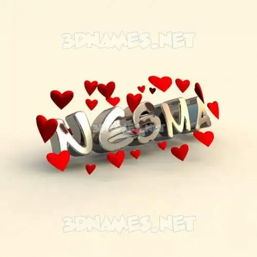 nesma in In Love style - 3D name wallpaper nesma in In Love style - 3D name wallpaper