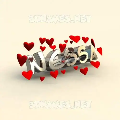 nessa in In Love style - 3D name wallpaper nessa in In Love style - 3D name wallpaper