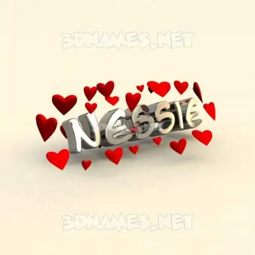 nessie in In Love style - 3D name wallpaper nessie in In Love style - 3D name wallpaper