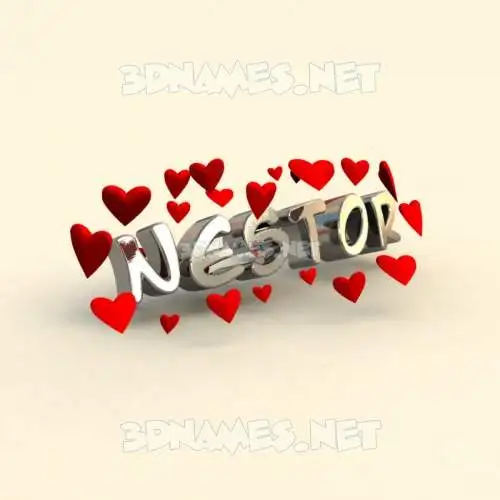 nestor in In Love style - 3D name wallpaper nestor in In Love style - 3D name wallpaper