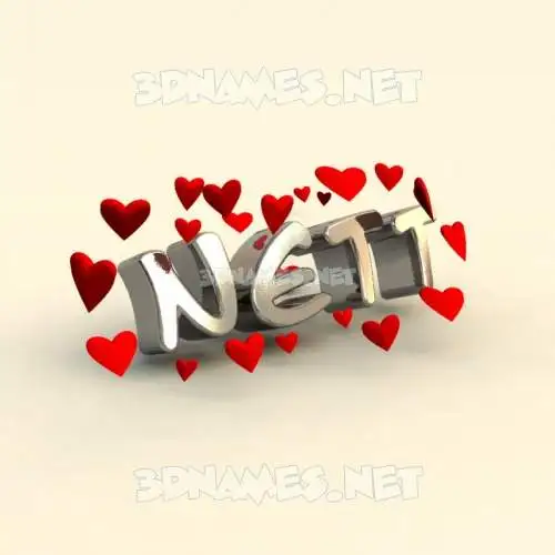 nett in In Love style - 3D name wallpaper nett in In Love style - 3D name wallpaper