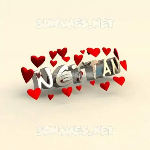 nettan in In Love style - 3D name wallpaper