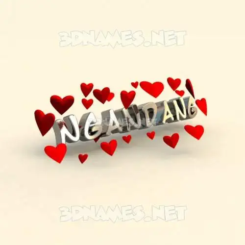ngandang in In Love style - 3D name wallpaper ngandang in In Love style - 3D name wallpaper