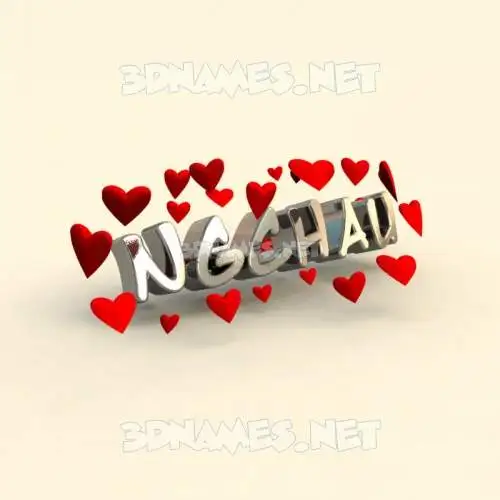 ngchau in In Love style - 3D name wallpaper ngchau in In Love style - 3D name wallpaper