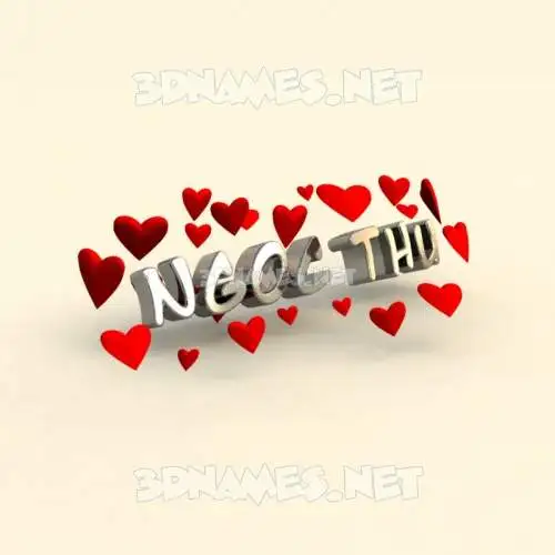 ngoc thu in In Love style - 3D name wallpaper ngoc thu in In Love style - 3D name wallpaper