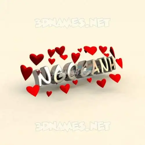 ngocanh in In Love style - 3D name wallpaper