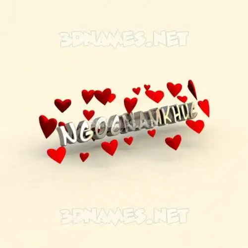 ngocnamkhuc in In Love style - 3D name wallpaper