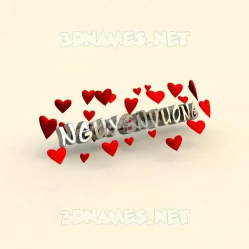nguyenvuong in In Love style - 3D name wallpaper