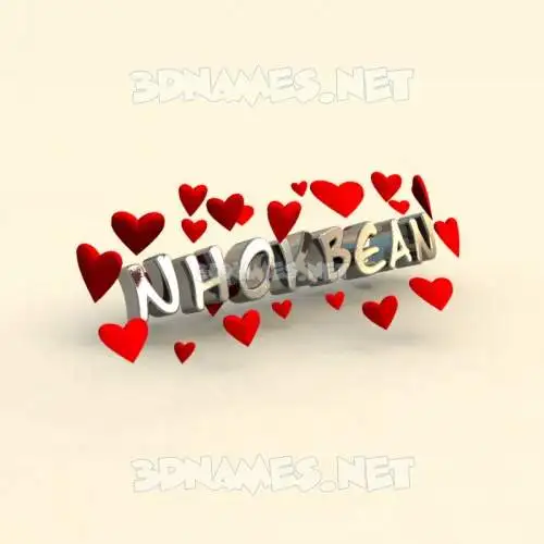 nhokbean in In Love style - 3D name wallpaper nhokbean in In Love style - 3D name wallpaper