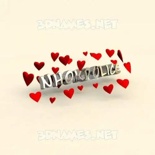 nhokpolice in In Love style - 3D name wallpaper nhokpolice in In Love style - 3D name wallpaper