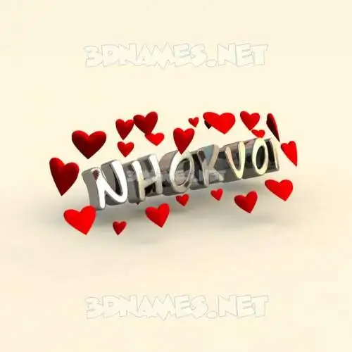 nhokvoi in In Love style - 3D name wallpaper nhokvoi in In Love style - 3D name wallpaper
