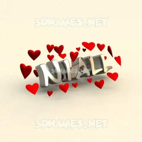 niall in In Love style - 3D name wallpaper niall in In Love style - 3D name wallpaper