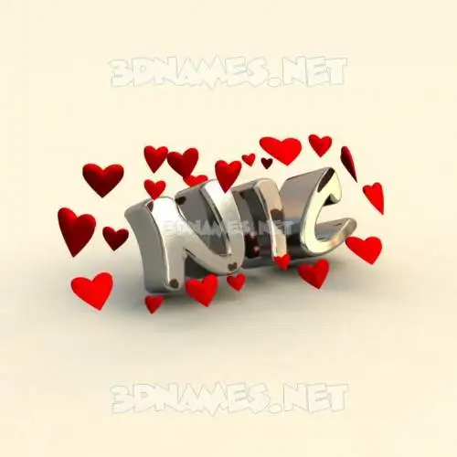 nic in In Love style - 3D name wallpaper nic in In Love style - 3D name wallpaper