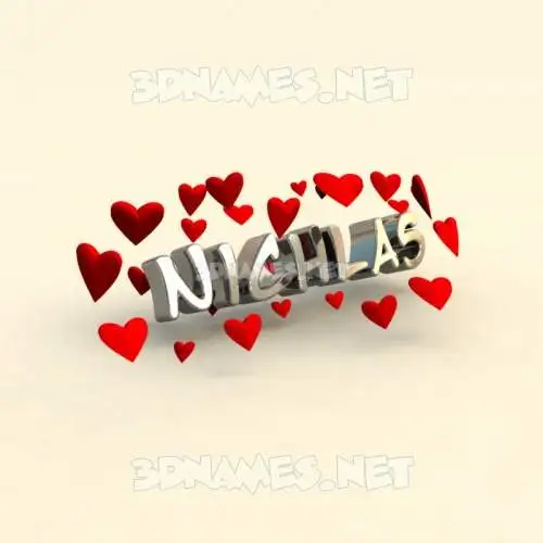 nichlas in In Love style - 3D name wallpaper nichlas in In Love style - 3D name wallpaper