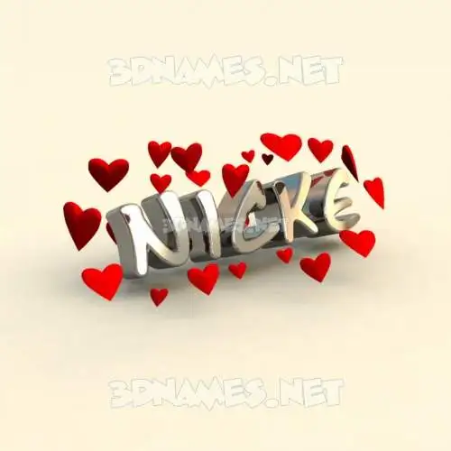 nicke in In Love style - 3D name wallpaper nicke in In Love style - 3D name wallpaper