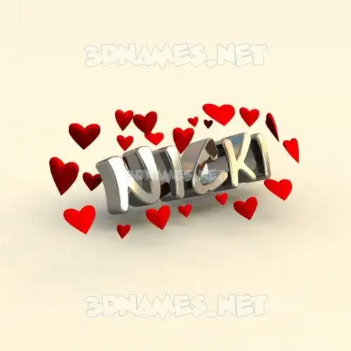 nicki in In Love style - 3D name wallpaper nicki in In Love style - 3D name wallpaper