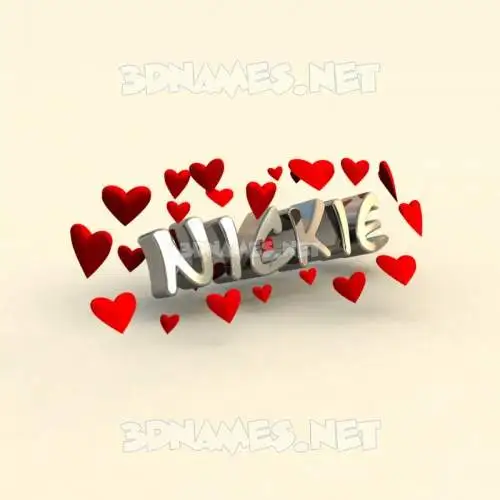 nickie in In Love style - 3D name wallpaper nickie in In Love style - 3D name wallpaper