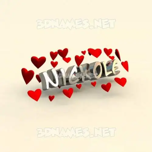 nickole in In Love style - 3D name wallpaper nickole in In Love style - 3D name wallpaper