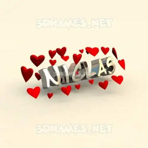 niclas in In Love style - 3D name wallpaper niclas in In Love style - 3D name wallpaper