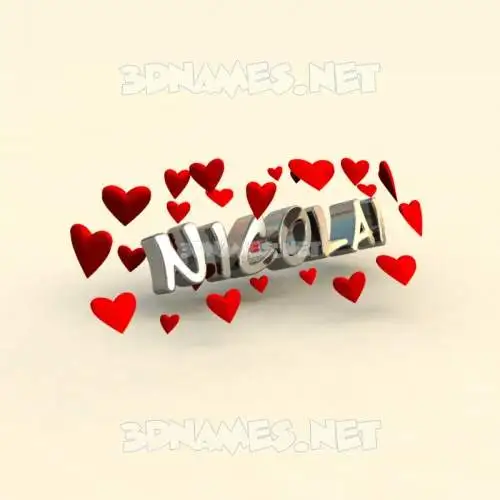 nicolai in In Love style - 3D name wallpaper