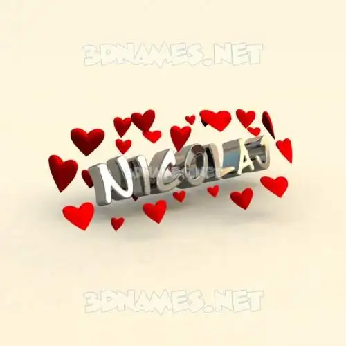 nicolaj in In Love style - 3D name wallpaper nicolaj in In Love style - 3D name wallpaper