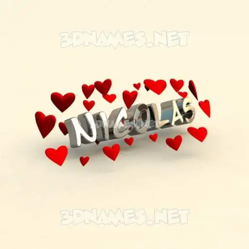 nicolas in In Love style - 3D name wallpaper nicolas in In Love style - 3D name wallpaper