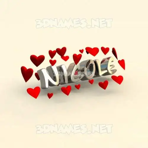 nicole in In Love style - 3D name wallpaper nicole in In Love style - 3D name wallpaper