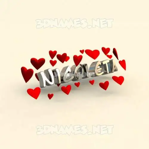 nicoleta in In Love style - 3D name wallpaper nicoleta in In Love style - 3D name wallpaper