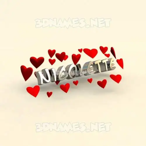 nicolette in In Love style - 3D name wallpaper nicolette in In Love style - 3D name wallpaper