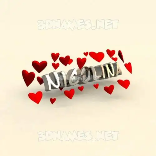 nicolina in In Love style - 3D name wallpaper