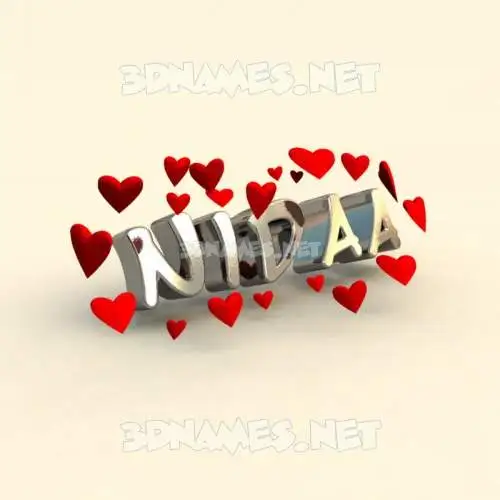 nidaa in In Love style - 3D name wallpaper nidaa in In Love style - 3D name wallpaper