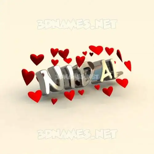 nidal in In Love style - 3D name wallpaper nidal in In Love style - 3D name wallpaper