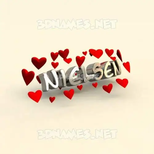 nielsen in In Love style - 3D name wallpaper