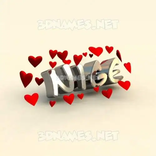 nige in In Love style - 3D name wallpaper